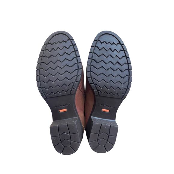 Hush Puppies Hadley Women's Bootie Shoes 6.5 Brown Cognac Side Zip Leather Boots - Picture 7 of 9